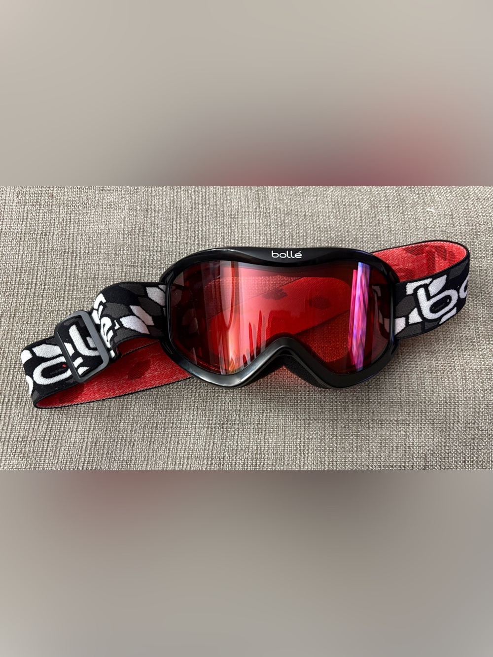 Bolle Kids Ski Goggles with Orange Tinted Lens and Black Frame. One Size